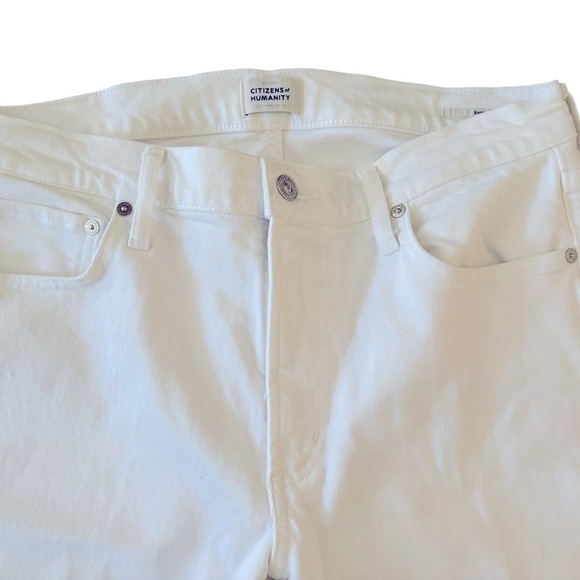 Citizens of Humanity Emannuelle Slim Flare Jeans White 30X31 Stretch Low Rise - Picture 7 of 12
